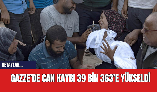 Gazze’de can kaybı 39 bin 363’e yükseldi