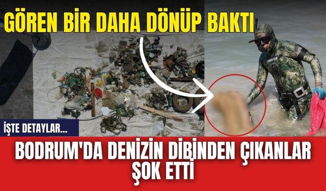 Bodrum'da denizin dibinden çıkanlar şok etti