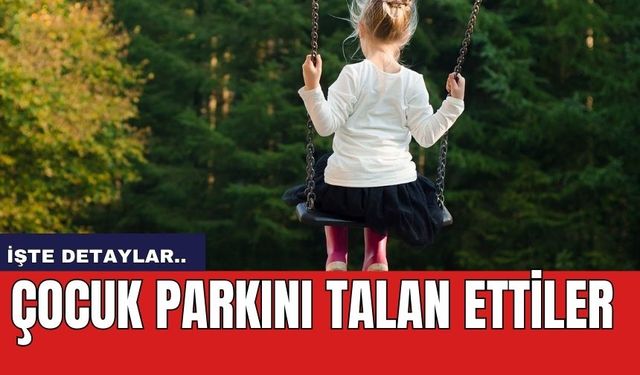 Çocuk parkını talan ettiler