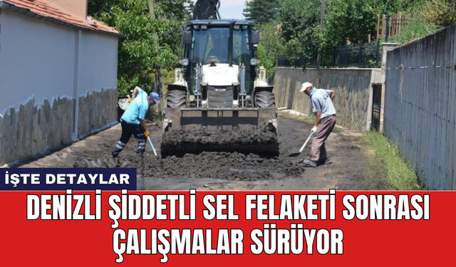 Denizli şiddetli sel felaketi sonrası çalışmalar sürüyor