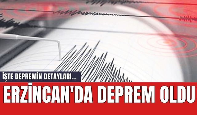 Erzincan'da deprem oldu