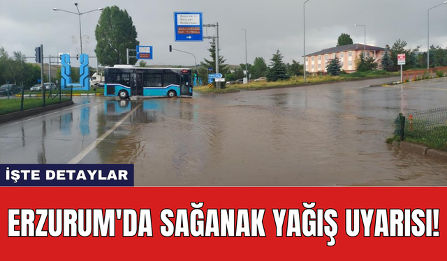 Erzurum'da Sağanak Yağış Uyarısı!