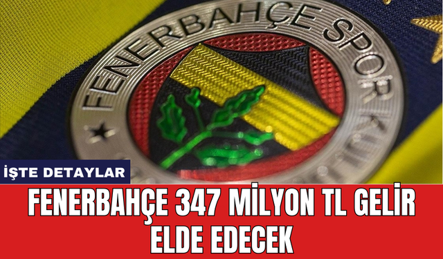 Fenerbahçe 347 milyon tl gelir elde edecek