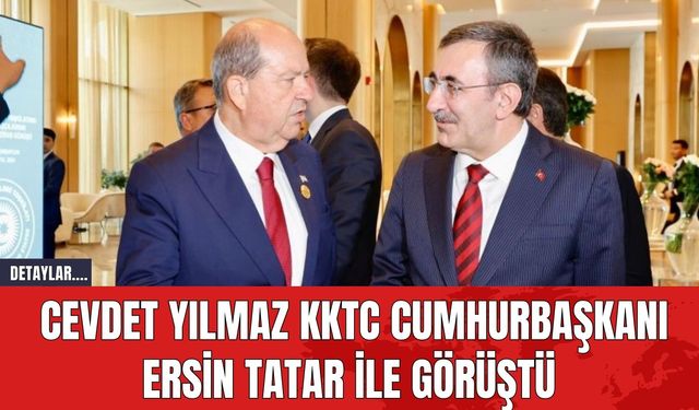 Cevdet Yılmaz KKTC Cumhurbaşkanı Ersin Tatar İle Görüştü