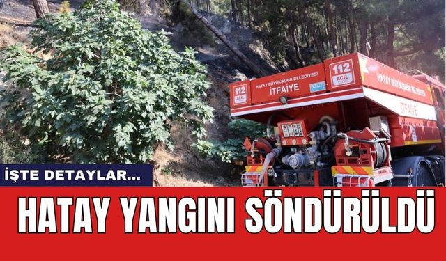 Hatay yangını söndürüldü