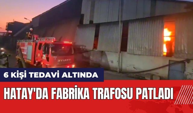 Hatay'da fabrika trafosu patladı