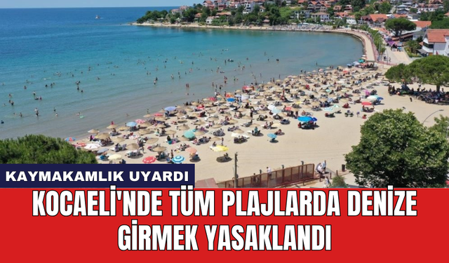 Kocaeli'nde tüm plajlarda denize girmek yasaklandı