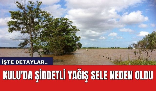 Kulu'da şiddetli yağış sele neden oldu