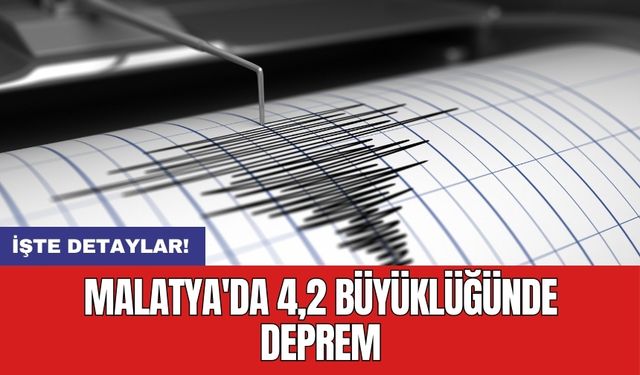 Malatya'da 4,2 büyüklüğünde deprem