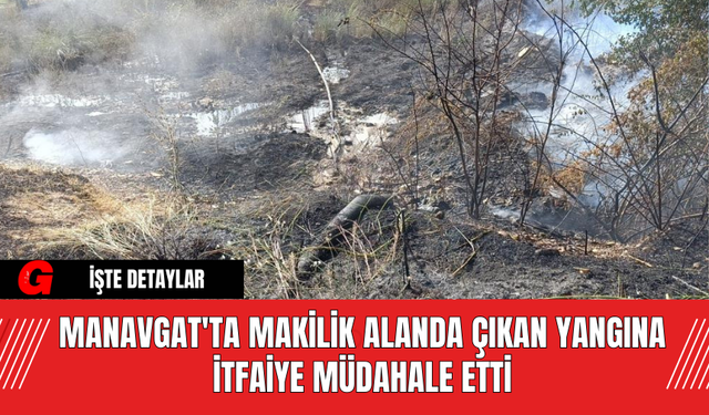 Manavgat'ta Makilik Alanda Çıkan Yangına İtfaiye Müdahale Etti