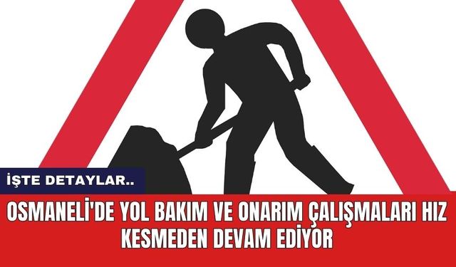 Osmaneli'de Yol Bakım ve Onarım Çalışmaları Hız Kesmeden Devam Ediyor