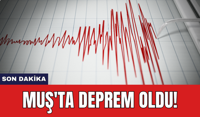 Son Dakika: Muş'ta deprem oldu!