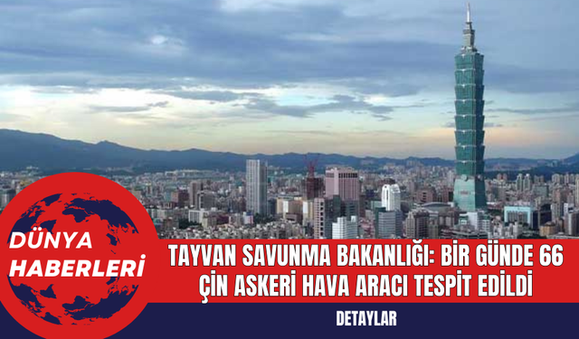 Tayvan Savunma Bakanlığı: Bir Günde 66 Çin Askeri Hava Aracı Tespit Edildi