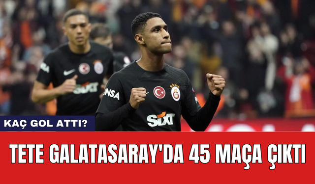 Tete Galatasaray'da 45 maça çıktı