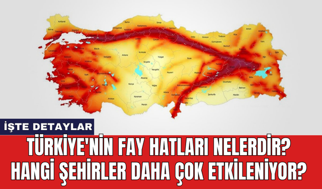 Türkiye'nin fay hatları nelerdir? Hangi şehirler daha çok etkileniyor?