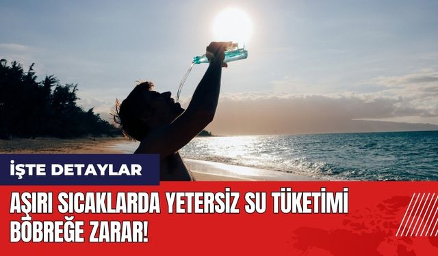 Aşırı sıcaklarda yetersiz su tüketimi böbreğe zarar!