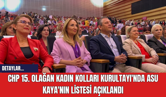 CHP 15. Olağan Kadın Kolları Kurultayı'nda Asu Kaya'nın Listesi Açıklandı