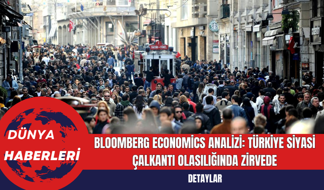 Bloomberg Economics Analizi: Türkiye Siyasi Çalkantı Olasılığında Zirvede