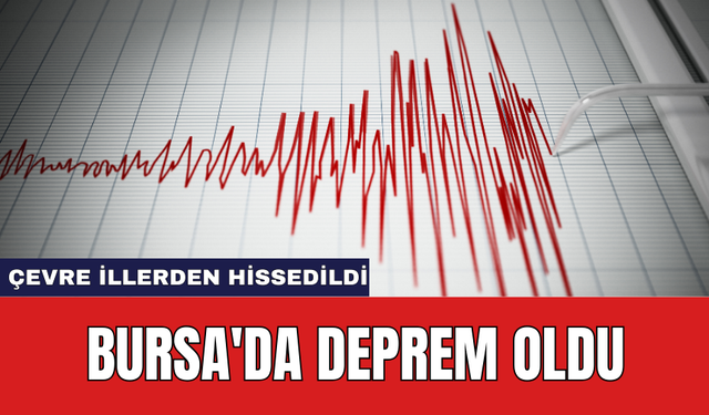 Son Dakika: Bursa'da deprem oldu