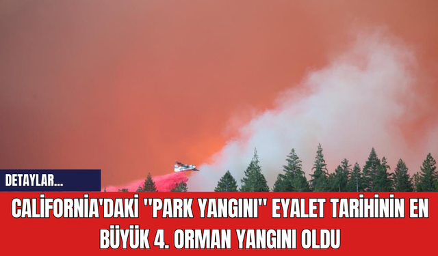 California'daki "Park Yangını" Eyalet Tarihinin En Büyük 4. Orman Yangını Oldu