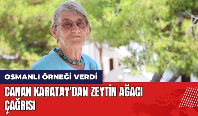 Canan Karatay'dan zeytin ağacı çağrısı