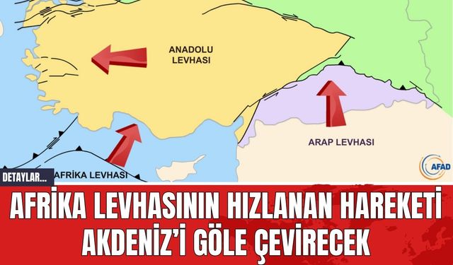 Afrika Levhasının Hızlanan Hareketi Akdeniz’i Göle Çevirecek