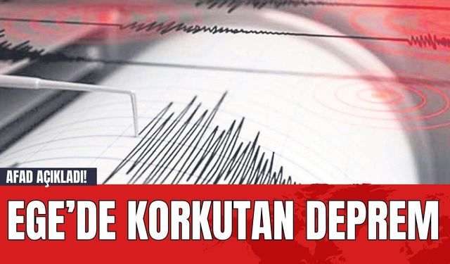 AFAD Açıkladı! Ege'de Korkutan Deprem