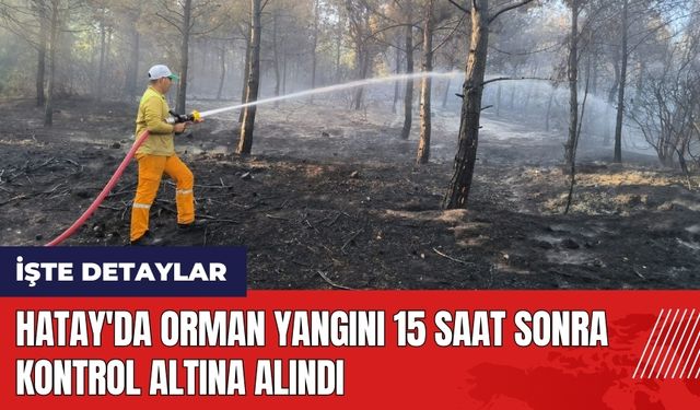 Hatay'da orman yangını 15 saat sonra kontrol altına alındı