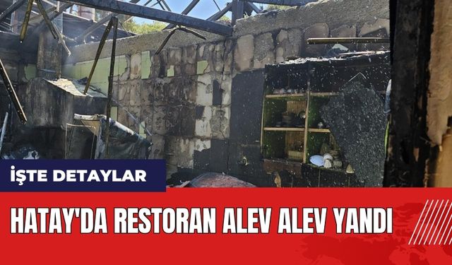 Hatay'da restoran alev alev yandı