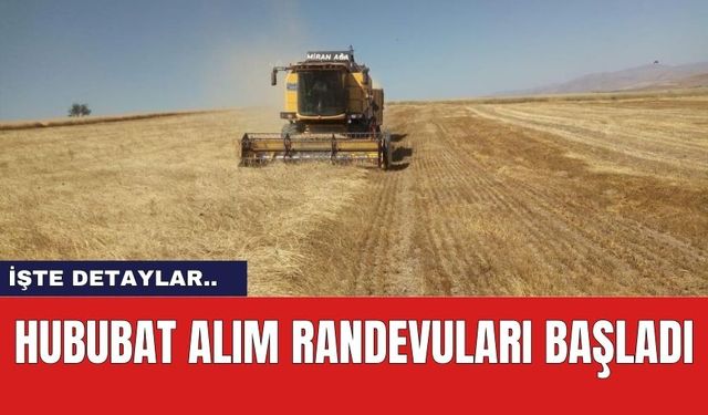 Hububat Alım Randevuları Başladı