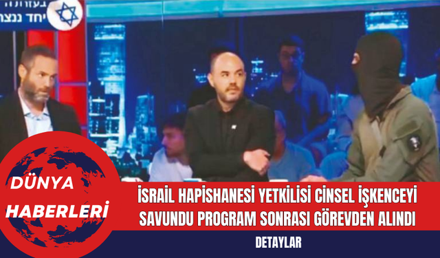 İsrail Hapishanesi Yetkilisi Cinsel İşkenceyi Savundu Program Sonrası Görevden Alındı