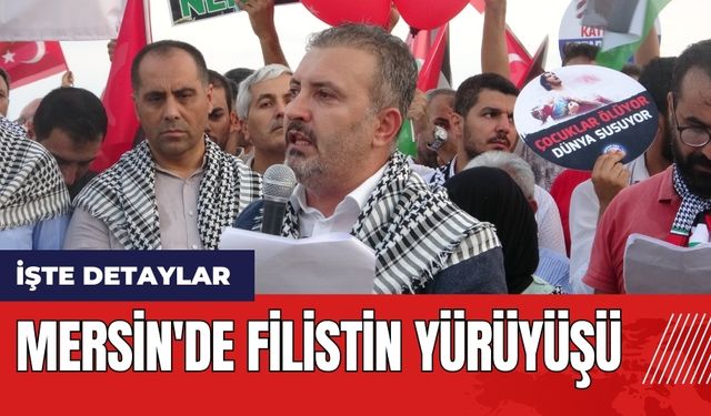 Mersin'de Filistin yürüyüşü