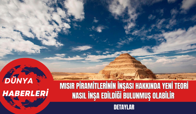 Mısır Piramitlerinin İnşası Hakkında Yeni Teori Nasıl İnşa Edildiği Bulunmuş Olabilir