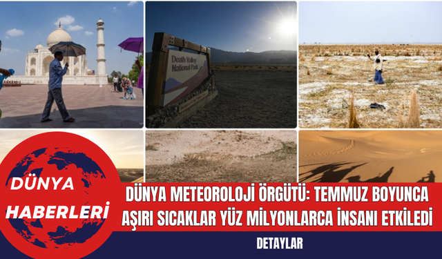 Dünya Meteoroloji Örgütü: Temmuz Boyunca Aşırı Sıcaklar Yüz Milyonlarca İnsanı Etkiledi