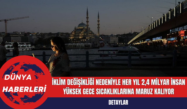 İklim Değişikliği Nedeniyle Her Yıl 2,4 Milyar İnsan Yüksek Gece Sıcaklıklarına Maruz Kalıyor