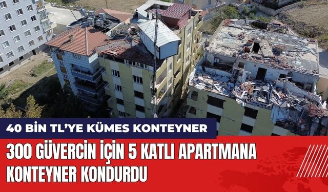 300 Güvercin İçin 5 Katlı Apartmana Konteyner Kondurdu