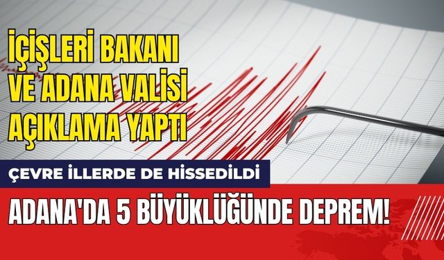 Adana'da 5 Büyüklüğünde Deprem! Çevre İllerde De Hissedildi