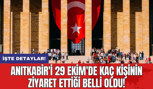 Anıtkabir'i 29 Ekim'de kaç kişinin ziyaret ettiği belli oldu!