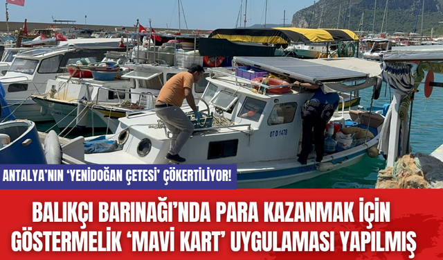 Antalya’nın ‘yenidoğan çetesi’ çökertiliyor!  Balıkçı Barınağı’nda para kazanmak için göstermelik ‘mavi kart’ uygulaması