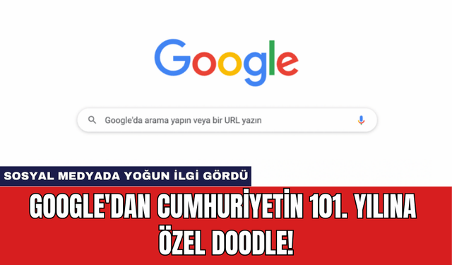 Google'dan Cumhuriyetin 101. Yılına Özel Doodle!