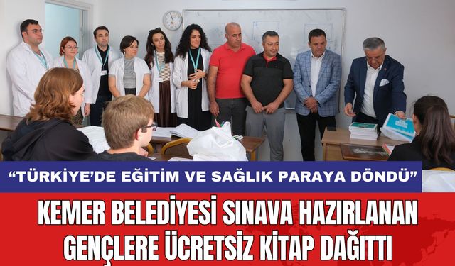 Kemer Belediyesi Sınava Hazırlanan Gençlere Ücretsiz Kitap Dağıttı