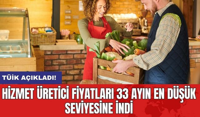 Hizmet Üretici Fiyatları 33 Ayın En Düşük Seviyesine İndi