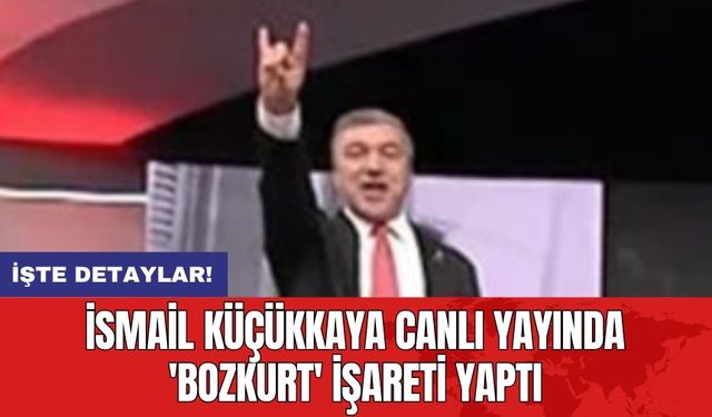 İsmail Küçükkaya canlı yayında 'bozkurt' işareti yaptı