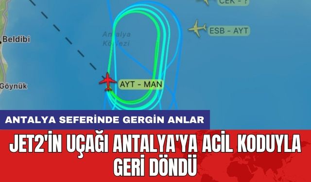 Jet2'in Uçağı Antalya'ya Acil Koduyla Geri Döndü