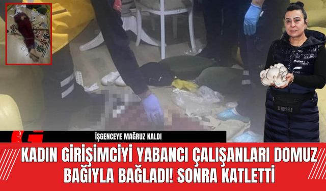 Kadın Girişimciyi Yabancı Çalışanları Domuz Bağıyla Bağladı! Sonra Katletti