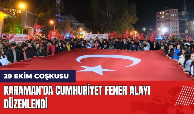 Karaman'da Cumhuriyet Fener Alayı Düzenlendi