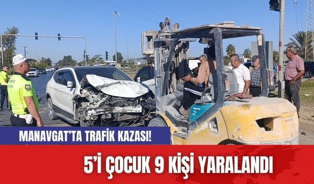 Manavgat’ta Trafik Kazası! 5’i Çocuk 9 Kişi Yaralandı