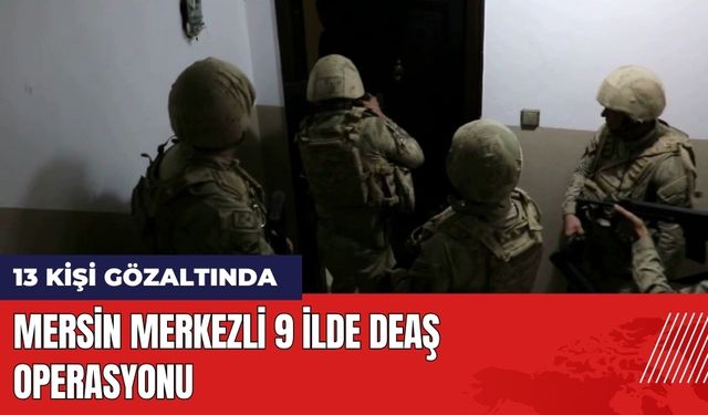 Mersin merkezli 9 ilde DEAŞ operasyonu: 13 kişi gözaltında