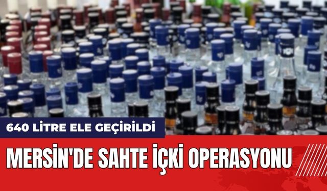 Mersin'de Sahte İçki Operasyonu: 640 Litre Ele Geçirildi