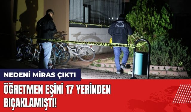 Öğretmen Eşini 17 Yerinden Bıçaklamıştı! Nedeni Miras Çıktı